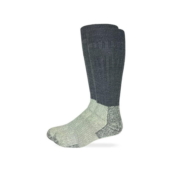 Carolina Ultimate Big Bertha Crew Sock, Charcoal/Natural, (M) Shoe Size 6-9, 1 Pair