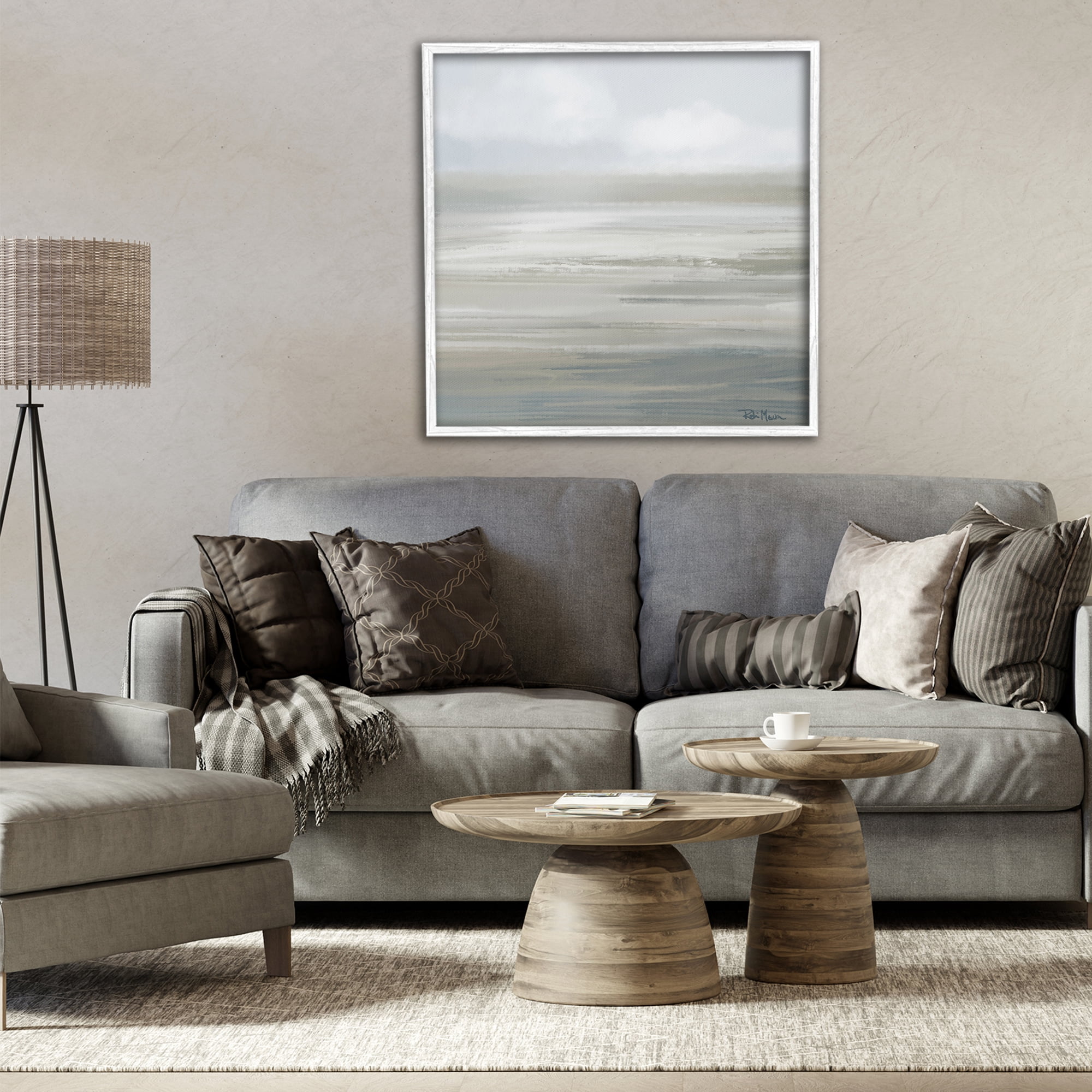 Stupell Industries Mid Afternoon Landscape White Framed Giclee Art, design by Robin Maria
