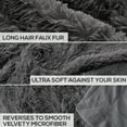 thumbnail image 2 of Cheer Collection Soft and Furry Long Shaggy Hair Throw Blanket, 2 of 5