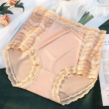 

CAICJ98 Lingerie For Women Womens Lingerie Women s Cotton Bikini Panties High-Cut Full Coverage Stretch Cool Underwear for Women Gold XL