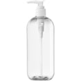 thumbnail image 2 of LMHF Clear Refillable Bottles with Leak Proof Press Pump Dispenser BPA Free Ideal for Lotions, Soaps, Shampoo, Conditioner, Travel Size Hand Sanitizer Spray Refills (16oz, Pack of 48), 2 of 5