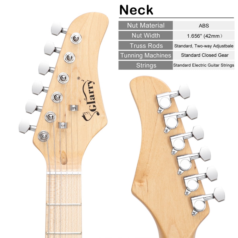Private Jungle Glarry GTL Semi-Hollow Electric Guitar F Hole SS Pickups Maple Fingerboard White Pearl Pickguard,Orange-red