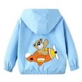 thumbnail image 4 of CYRBOKO Hooded Jeckets for Toddler Boys, Lightweight Long Sleeve Zip up Spring Fall Outerwear Blue Size 3-4 T, 4 of 5