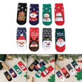 thumbnail image 1 of 8 pares de calcetines cortos de calcetines navideños cálidos y bajos del equipo Yinane calcetines de dibujos animados para mujer, 1 of 8