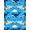 Blue Multi, Pattern 3, variant on ODIKA 8'x10' Washable Area Rug Bathroom Deep Surf Featuring Creatures Nautical Ocean Funky Theme for Dining Room, Large Office, Lounge, Non-Slip Chair-Friendly Mat