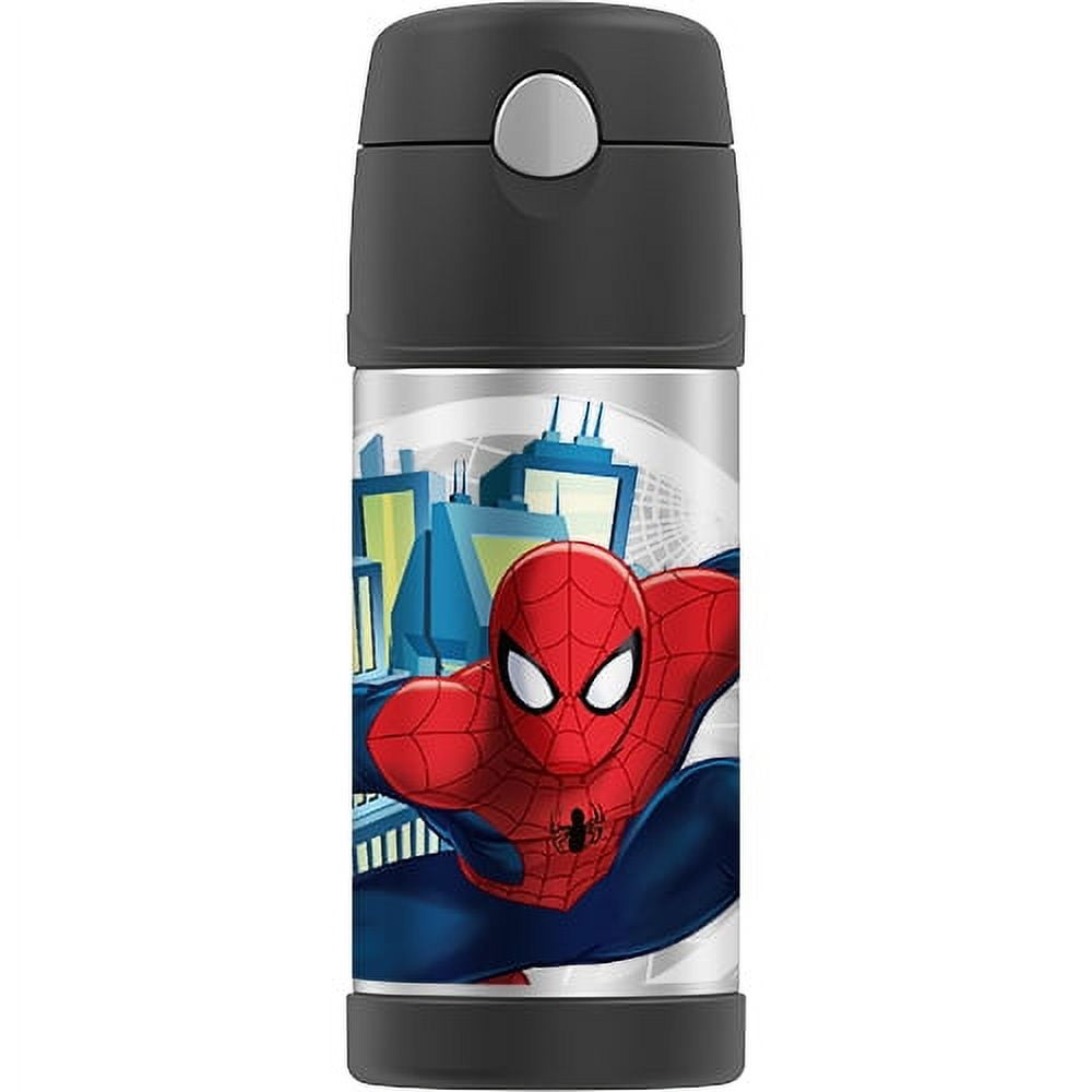 Thermos 12 Ounce Funtainer Spiderman Vacuum Insulated Straw Bottle 