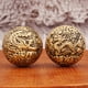 thumbnail image 1 of Brass dragon and phoenix walnut handball, vintage style, for seniors to exercise their fingers, pure copper plaything, a pair of spinning balls., 1 of 2