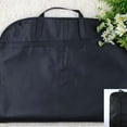 thumbnail image 3 of 2 fundas de tela no tejida para trajes, vestidos formales, bolsas con cremallera, portátiles, a prueba de polvo, para colgar (negras), 3 of 7