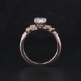 thumbnail image 4 of solitaire jewels Unique SnowDrift Oval Moissanite Engagement Ring For Women, 14K Rose Gold, 4 of 5