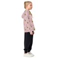 thumbnail image 5 of Kids' Hooded Pullover Sweatshirt Casual Tops Long Sleeve Print Hoodies Pocket Small Heart and Bee Patterns, 5 of 9