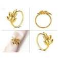 thumbnail image 4 of 20Pcs Gold Leaf Napkin Rings - Gold Napkin Ring for Table Napkins - Holiday Napkin Rings Fall Napkin Rings for Party, 4 of 5