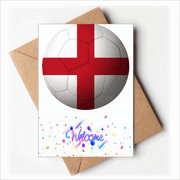 England National Flag Soccer Football Welcome Back Greeting Cards Envelopes Blank