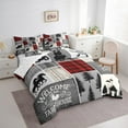 thumbnail image 3 of Manfei Vintage Patchwork Grid 7-Piece Twin Bedding Sets,Country Farmhouse Cabin Bedding Comforter Set,Farm Animal Horse Sheep Sheet Sets For Boys Teens,Luxury Bedroom Decor, 3 of 8
