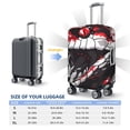 thumbnail image 4 of Wukai Housse de Valise Élastique Art Graphique Viper Rouge Féroce : Protection Personnalisée pour Votre Valise - Convient à un Compagnon de Voyage de 19-29 Pouces, Lavable et Durable - Petit, 4 of 7