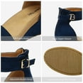 thumbnail image 2 of Dream Pairs Women's Open Toe Buckle Ankle Strap Platform Wedge Sandals NAVY Size 7, 2 of 7