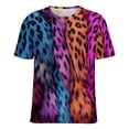 thumbnail image 5 of Leopard Print Pattern T Shirts Basic T-Shirt Short Sleeve Ladies Tee Shirt Summer Graphic Clothing, 5 of 6