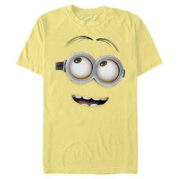 Men's Despicable Me Minions Open Smile Dave Big Face Graphic Tee Banana X Large