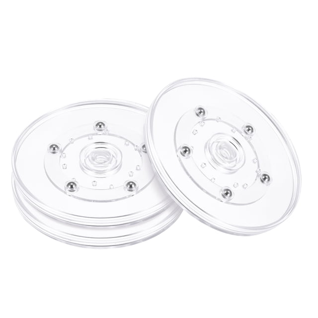 Soporte giratorio de 5 pulgadas Uxcell con base Lazy Susan de bola de acero, transparente, paquete de 3
