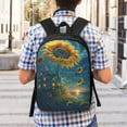 thumbnail image 5 of Xecao Sunflower Castle Starry Sky print Travel Backpack, Large Computer Backpack for Men Women, College School Rucksack Book Bag, 5 of 5