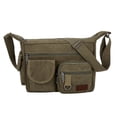 thumbnail image 1 of Toystoory Bolso resistente al desgaste, diseño elegante de moda para hombre, hombro de gran capacidad para bolsos, bolso de mensajero para Mochilas de mochilero verde talla grande, 1 of 6