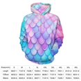 thumbnail image 2 of Colorful Fish Scale Pattern Men's Women Vintage 3D Hooded Sweatshirt - All-Season Loose Fit Streetwear, 2 of 6