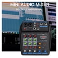 thumbnail image 5 of Console de Mixage DJ 4 Canaux avec Système de Moniteur d'Alimentation Phantom 48V Mixeur USB, 5 of 5