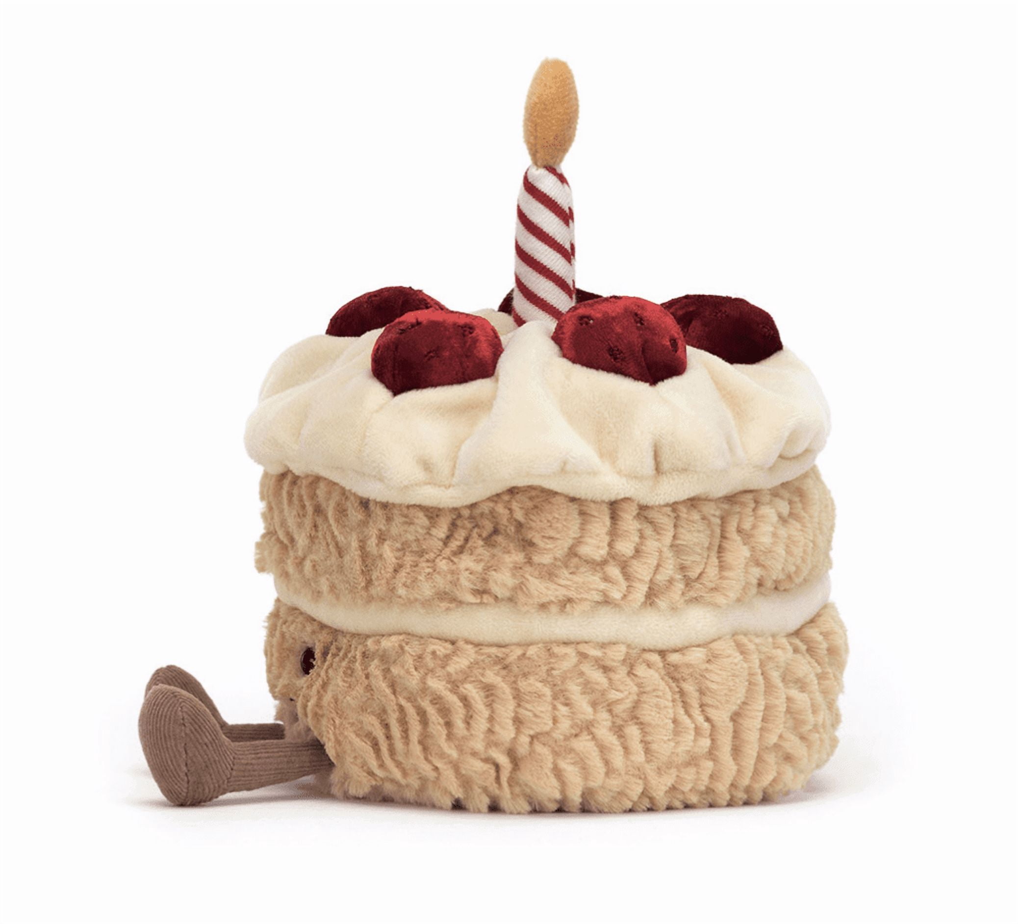 新品  Amuseable Birthday Cake ケーキ Jellycat, Amuseables Birthday Cake Stuffed Toy, 6 inches, Plush