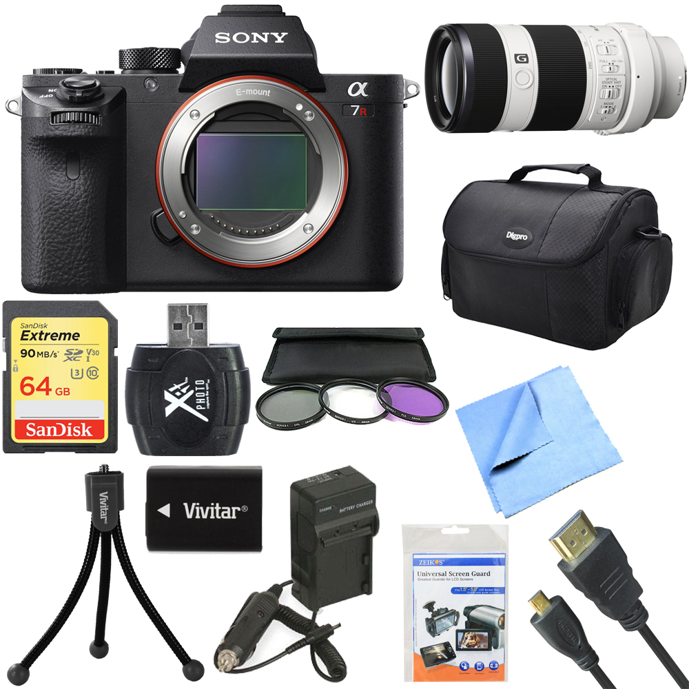 Sony a7R II Fullframe Mirrorless Interchangeable 42.4MP Camera w/ 70