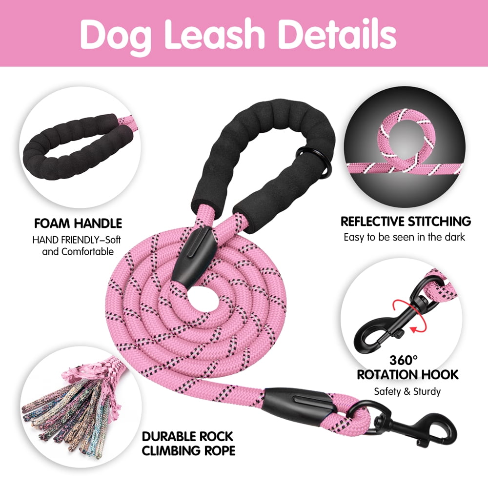 PoyPet Dog Harness and Leash Combo, Escape Proof No Pull Vest Harness, Reflective Adjustable Soft Padded Pet Harness with Handle for Small to Large Dogs