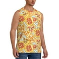 thumbnail image 2 of Yiaed Cute Pizza In Various Print Men's Singlet Vests Summer Running Muscle Tank Tops Gym Undershirt Round Neck Sleeveless for man, 2 of 5