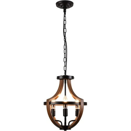 

Miumaeov Modern Farmhouse Chandelier with Height Adjustable Rustic Vintage Hanging Pendant Lighting for Kitchen Island Foyer Hallway Bedroom (4 Lights)