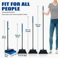 thumbnail image 3 of JEHONN Dustpan and Broom Set with Long Handle Transparent Cover Blue, 3 of 7