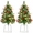 2pcs A-3, variant on Yexmas 2PCS Small Outdoor Christmas Trees with LED Lights,30" Artificial Xmas Decora for Porch,Yard,Pathway,Garden,PVC
