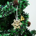 thumbnail image 3 of matashi 24k gold plated highly polished snowflake ornament made with genuine crystals (spinning ornament, gold) gift for new years, 3 of 6