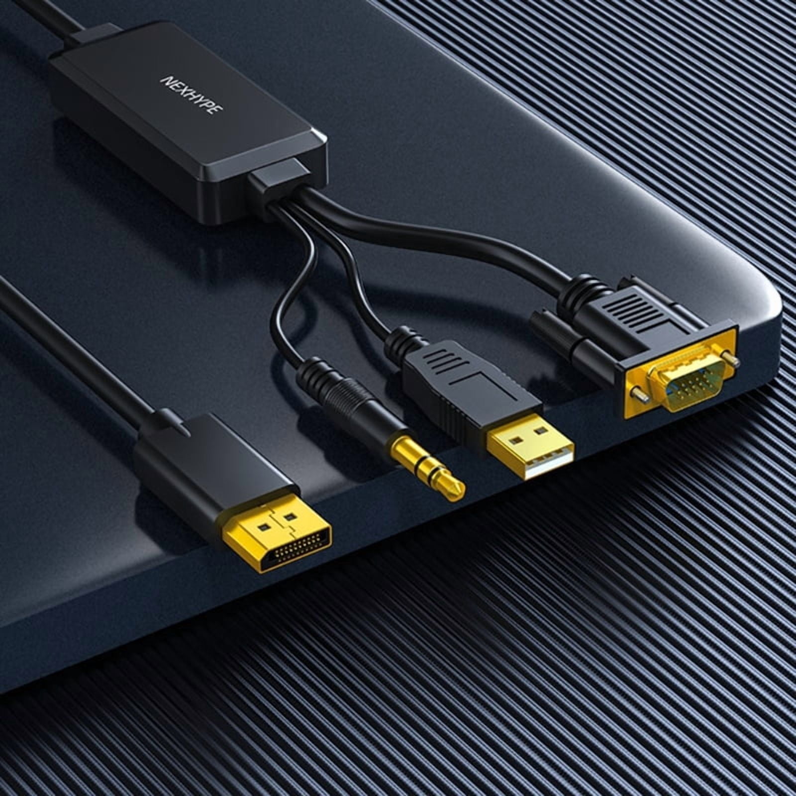 VGA to DisplayPort Adapter Cable Support Audio Transmission and 1080P HD Resolution for PC Laptop To TV Monitor