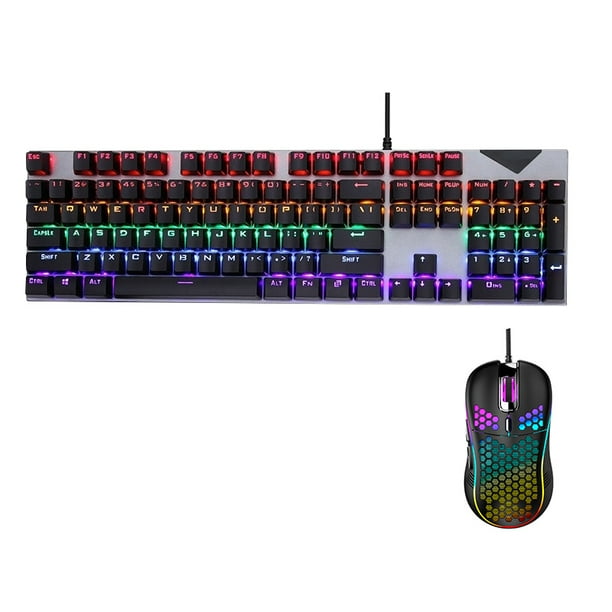 VicTsing Wired Mechanical Gaming Keyboard and 7200 DPI Mouse