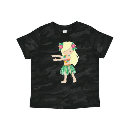 

Inktastic Blonde Hula Girl Gift Toddler Toddler Girl T-Shirt