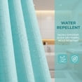 thumbnail image 4 of REGALWOVEN Plaid Textured Shower Curtain Sets, Modern Weighted Bath Curtain with 12 Hooks for Bathroom, Hotel Decor Light Blue 71"W x 71"L, 4 of 7