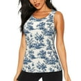 thumbnail image 1 of Balery Vintage Floral 1 Camiseta sin mangas estampada ligera para mujer, tops de entrenamiento sin mangas, camisetas de yoga transpirables de secado rápido.-Large, 1 of 7