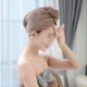 thumbnail image 5 of Paquete de 2 toallas para el cabello, toalla para secar el cabello con botón, toalla para el cabello, gorro para el cabello seco, gorro de baño, 5 of 5
