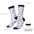 thumbnail image 6 of Honeii Lavender Flowers Print Adult Socks,Crew Socks,Casual Calf Socks,Daily Wear Socks for Men & Women, Perfect for Sports, Casual and Everyday Use, 6 of 6