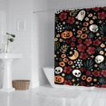 thumbnail image 2 of Halloween Floral Ghosts Pattern Shower Curtain 84"x72" ,Bathroom Decorative Shower Curtains Set with 12 Hooks,Modern Waterproof Washable Shower Curtain, 2 of 6