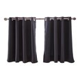 thumbnail image 1 of Cortinas opacas para ventana de cocina, cortinas opacas con aislamiento térmico y ojales en la parte superior para cafetería y tienda, 1 of 8