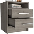 thumbnail image 3 of TUHOME Modern Bedroom Nightstand with Superior Top and Two Drawers, Sleek Storage, 3 of 10