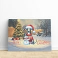 thumbnail image 3 of Merry Christmas Woofmas Xmas Noel Italian Greyhound Santa Snowman Horizontal Matte Canvas Poster Greyhound Dog Lover Wall Art Home Decor - 13016, 3 of 5
