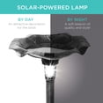 thumbnail image 3 of Best Choice Products Solar Lighted Pedestal Bird Bath w/ Planter, Integrated Panel - Black, 3 of 8