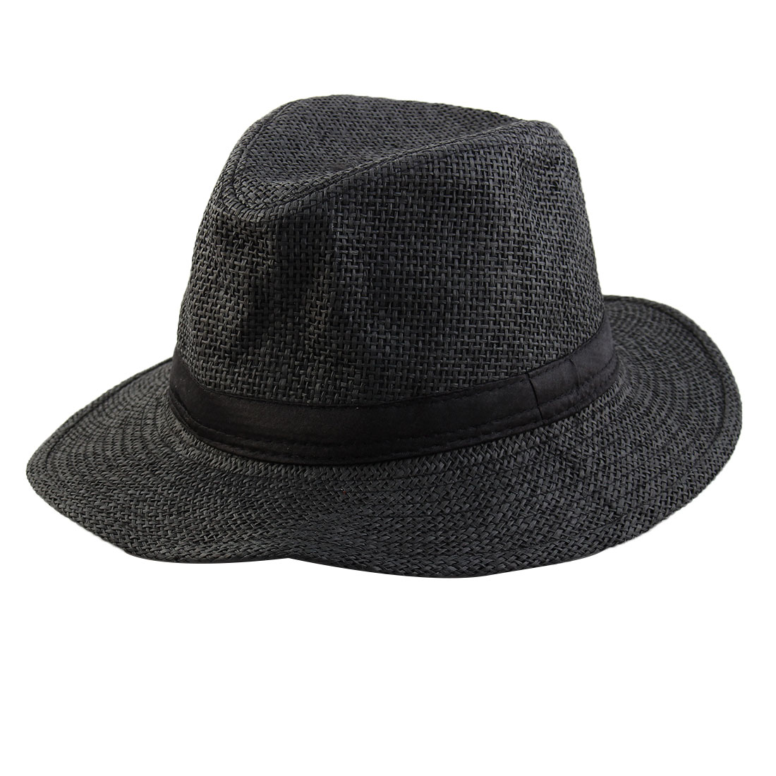 BLACK Paper Straw COWBOY HAT WOMEN MEN Summer WESTERN 
