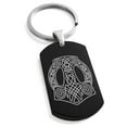 thumbnail image 1 of Stainless Steel Majesty Thor's Hammer Mjolnir Viking Engraved Dog Tag Keychain Keyring, 1 of 1