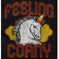 thumbnail image 2 of Feeling Corny Candy Corn Unicorn Women's Graphic T Shirt Tees Brisco Brands M, 2 of 5
