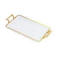 thumbnail image 2 of Bandeja para servir, bandeja de almacenamiento de joyas, bandeja Rectangular para servir tazas de café, bandeja decorativa, organizador de baño para dorado claro, 2 of 8